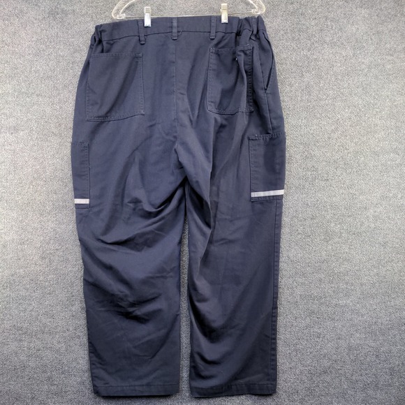 FedEx Stan Herman Men's Reflective Work Pants Blue Size 36x29 Uniform - Picture 2 of 11